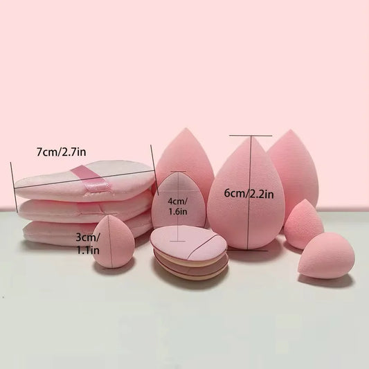 12pcs Small Medium and Large Combination Set Makeup Puff Essential for Beginer