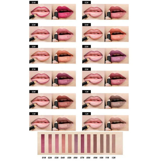 12 Color Matte Lip Liner