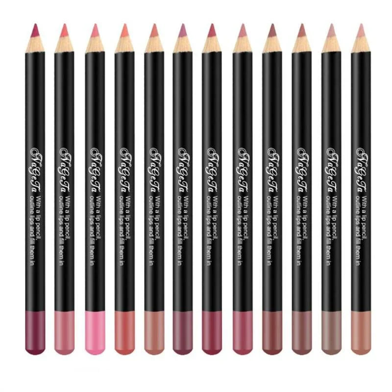 12 Color Matte Lip Liner